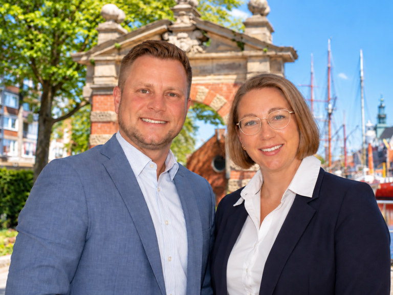 Malte Bornemann und Stefanie Müller-Pralle Immobilienprofis in Emden